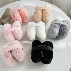 Fashion Cute Sequin Stars Warm Earmuffs Women Girls Winter Outdoor Ear Warmer Foldable Soft Furry Ear Covers Soft Fluffy