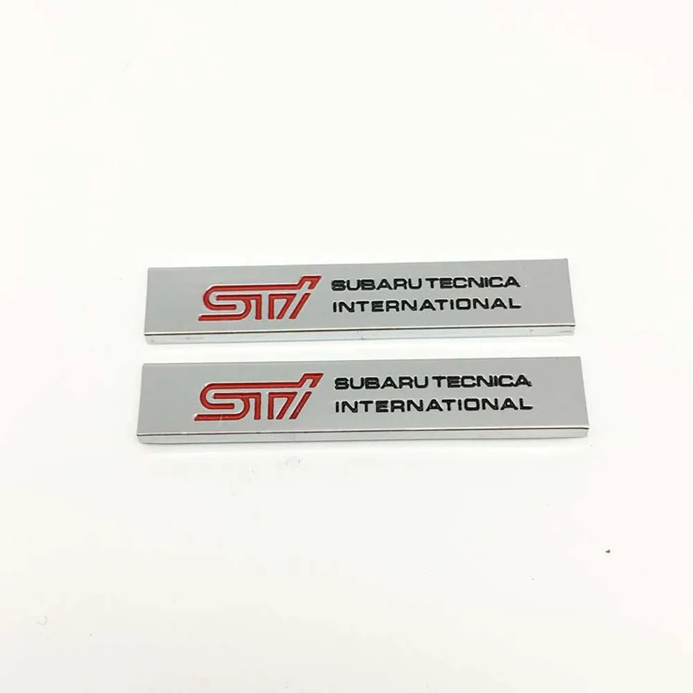 2Pcs 3D Metal Sti Logo Per Subaru Xv Legacy Forester Impreza Wrx Sti Car Body Decoration Car Emblem Fender Side Badge Sticker