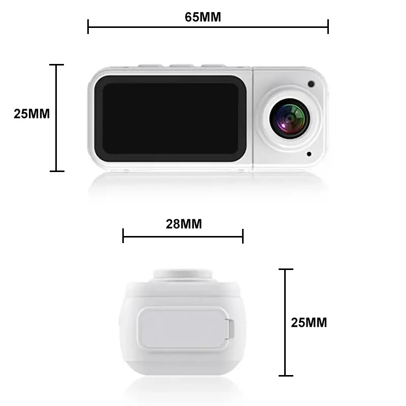 Caméra d'action 2.7K avec rotation 180° et écran IPS 1.47"