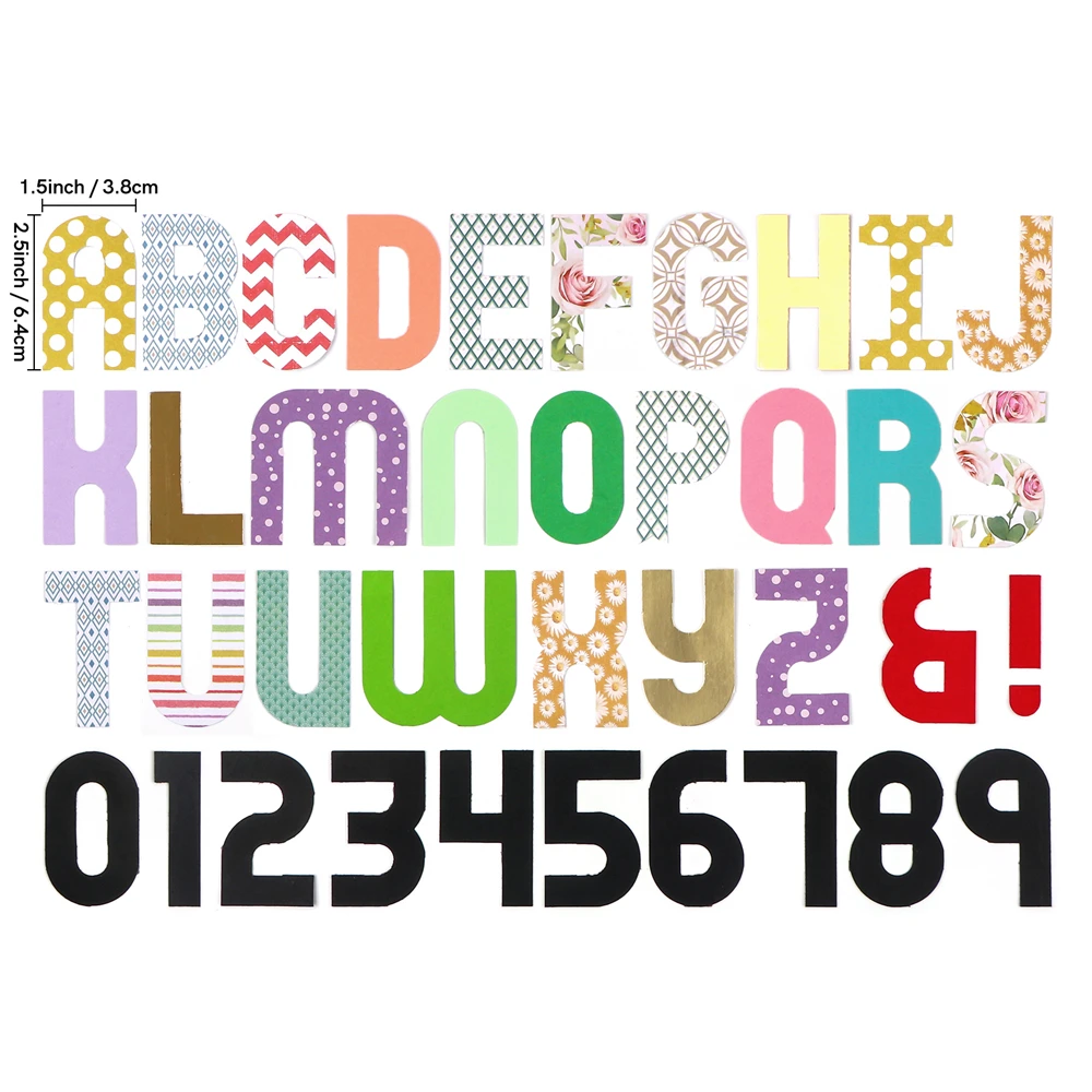 Mini Alphabet Stanzbrett Für Basteln - 3,8x6,3cm Buchstaben & Zahlen Für Karten & Deko