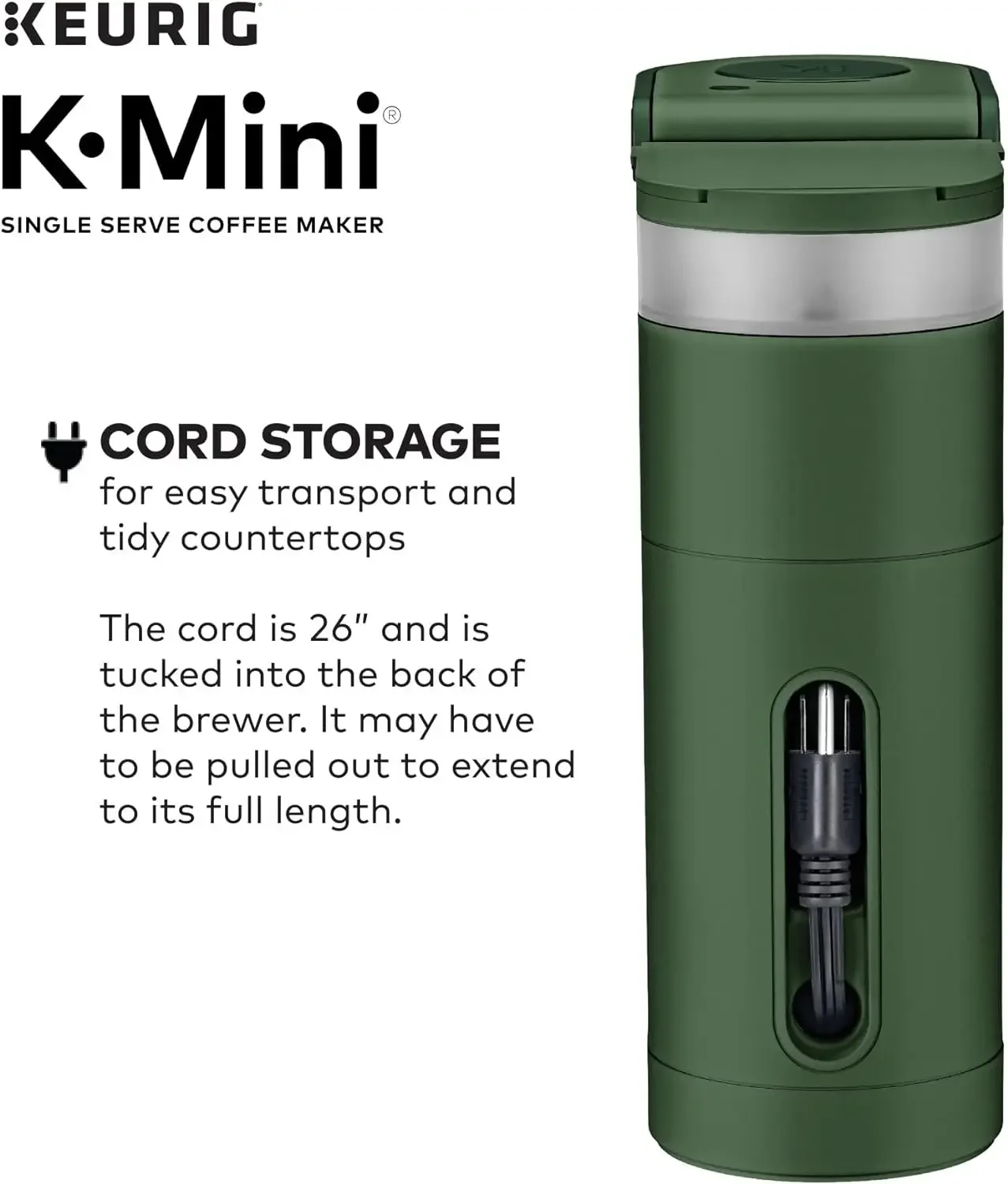 NEW K-Mini Single Serve Coffee Maker, Evergreen Kitchen Appliances 5