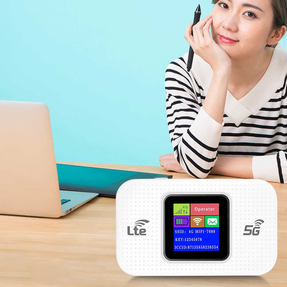 4G/5G Mobile WIFI Router 150Mbps 4G LTE Wireless Router 3000mA Portable Pocket MiFi Modem Mobile Wifi Hotspot with Sim Card Slot Sale Bangladesh