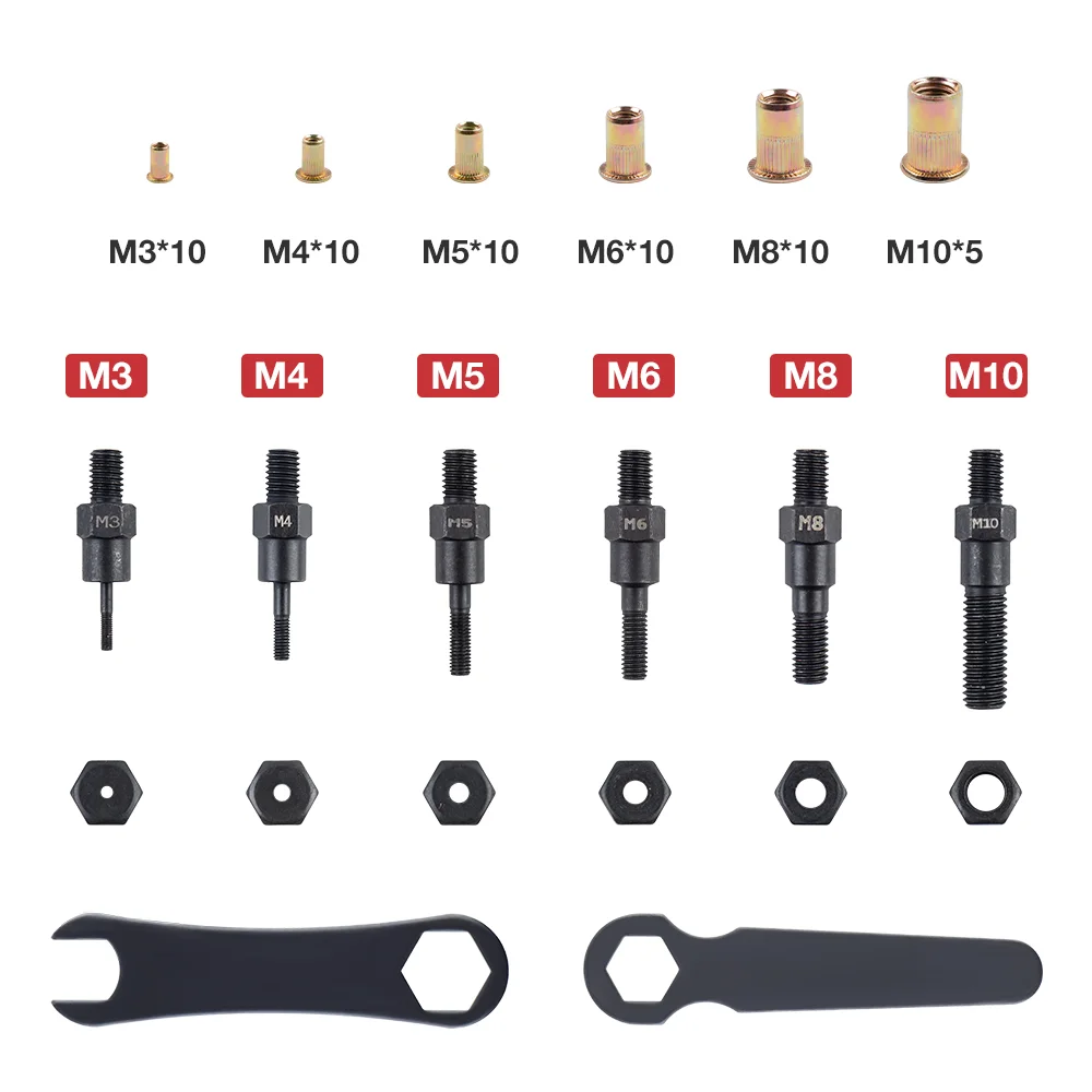 مسدس صواميل البرشام اليدوي، متوافق مع الصواميل M3،...