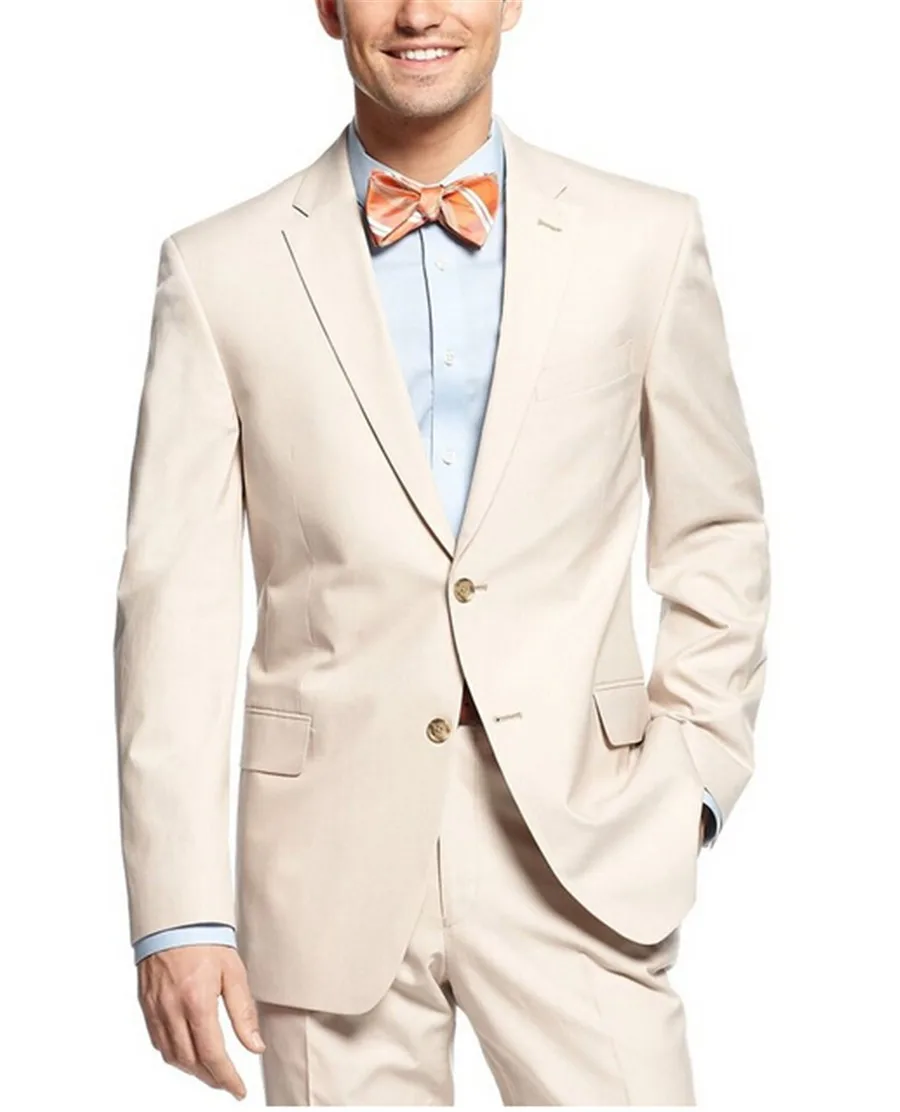 

Men's Groom 2 Pieces Two Buttons Notch Lapel Jacket+Pants Business Casual