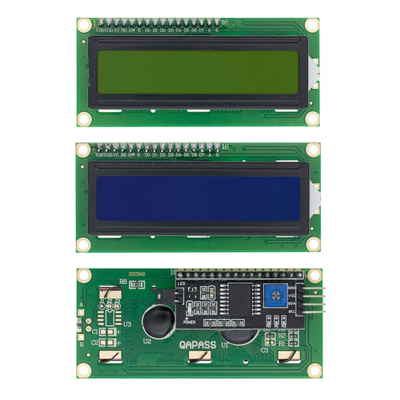 

LCD1602 1602 LCD Module Blue / Yellow Green Screen 16x2 Character LCD Display PCF8574T PCF8574 IIC I2C Interface 5V for arduino