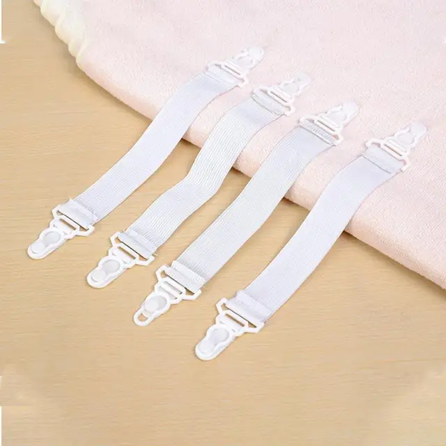 4 db Állítható Rugalmas Matrac Burkolat Saroktartó-Klip Ágynemű Kötőelemek Hevederek Megfogók Harisnyatartó Kábelhorog Lo-Op Clasps - Image 4