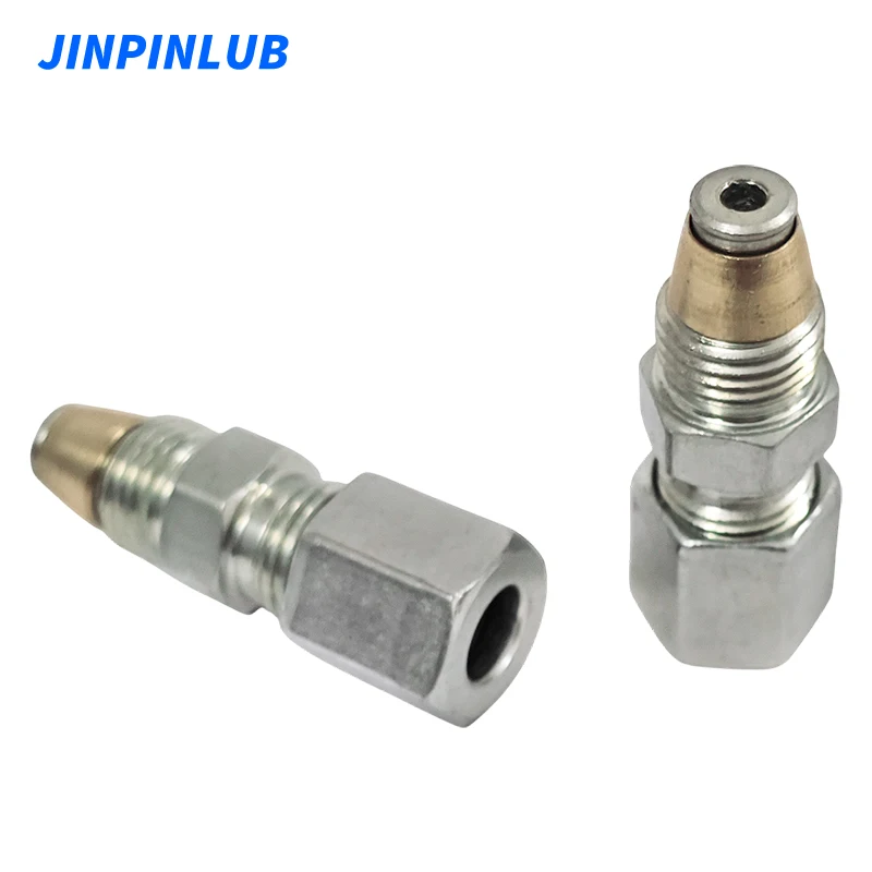JINPINLUB PDSV White electroplated check valve pipe fitting connector for progressive grease distributor