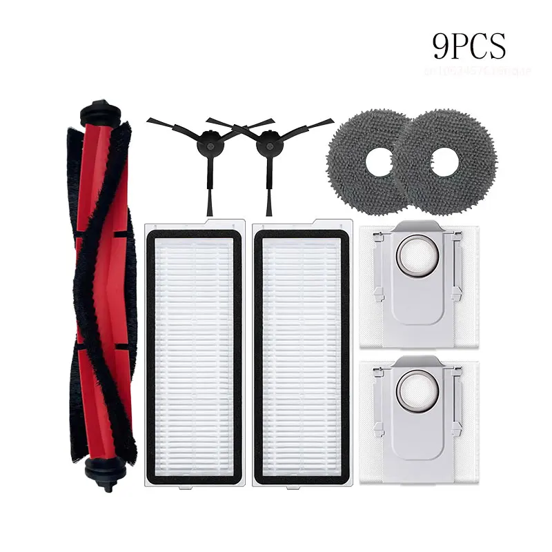 Roborock Robot Vacuum Accessory Set with Dust Bags, Main and Side Brushes, HEPA Filter, and Mop Cloths