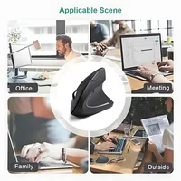    Souris verticale sans fil Bluetooth Lenovo 2.4G, ergonomique, avec poignée latérale, silencieuse, rechargeable, pour jeux, ordinateur portable, PC, réglage du DPI 6
