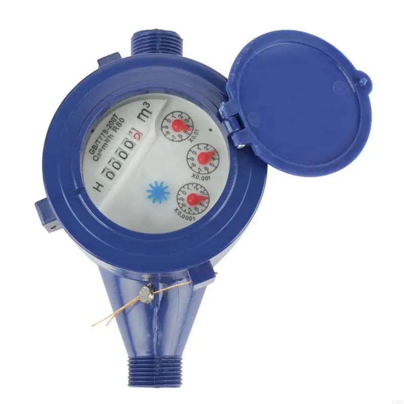 63HF Cold Water Meter with Fittings for Garden & Home Usage Water Meter for Indoor