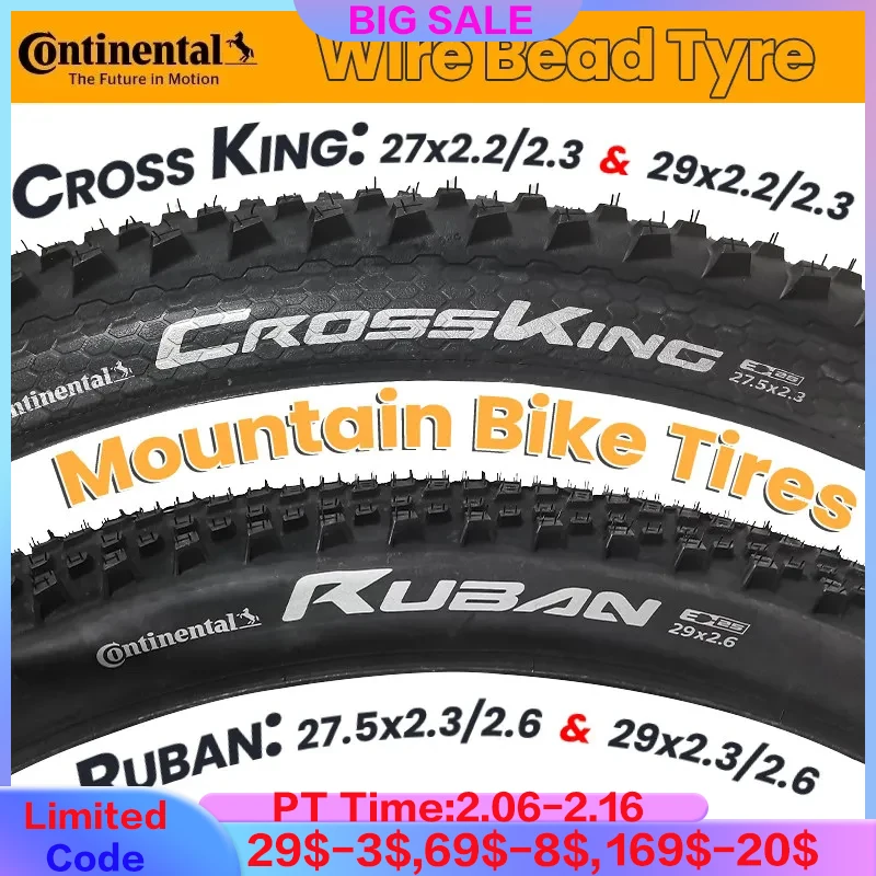 

Continental MTB Wire Tyres 27.5/29 Inch Mountain Bike Wire Tires 180TPI Travel/Training/Off-Road/Racing Bicycle Steel Wire Tires
