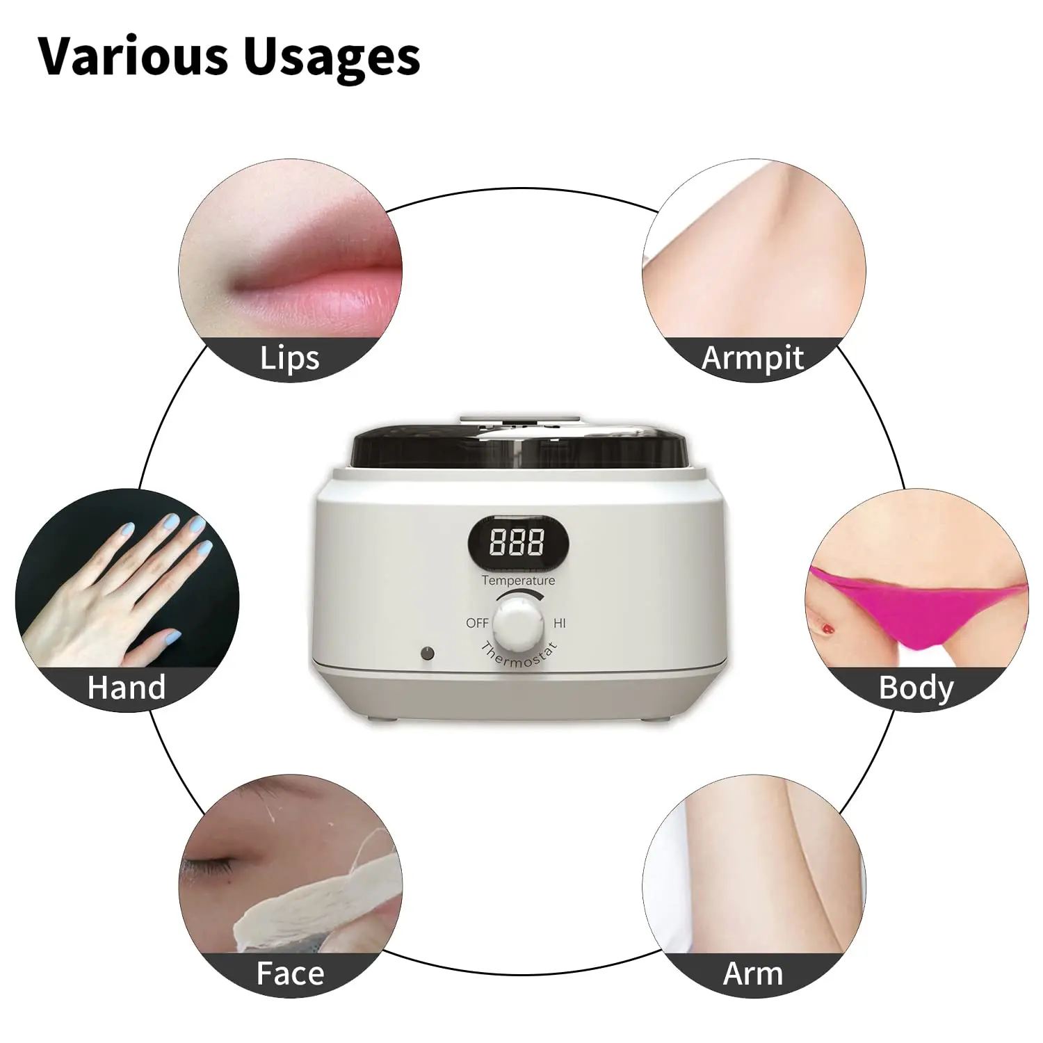 

Hard Wax Hair Removal Sensitive Skin For Eyebrow Facial Armpit Bikini Brazilian Women and Men SPA Hand Foot Body Waxer Beeswax
