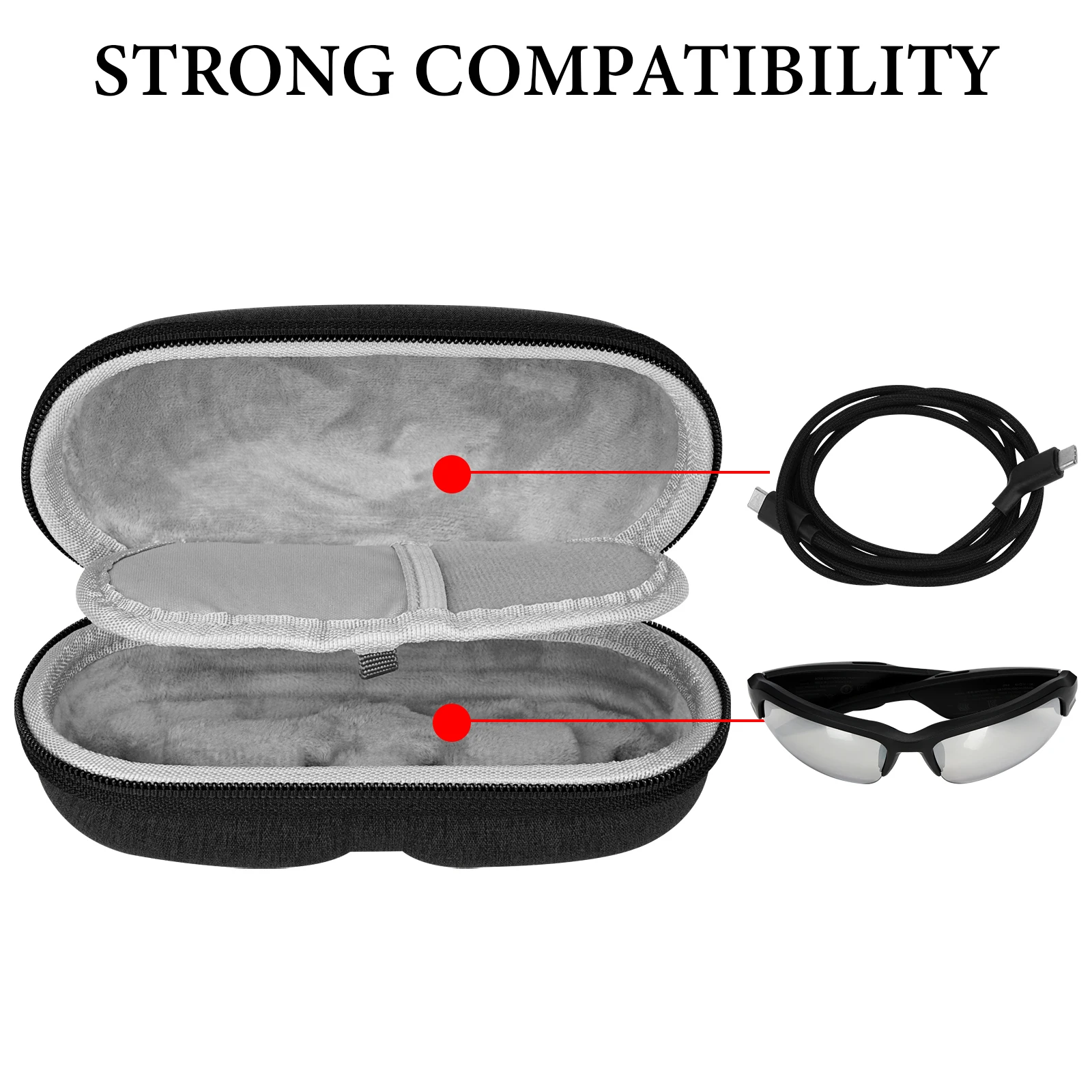 Custodia Geekria Shield per Occhiali Smart Compatibile con XREAL Air 3/3s, Custodia Protettiva Rigida Razer Anzu per Occhiali AR con Vano Portacavo - immagine 4