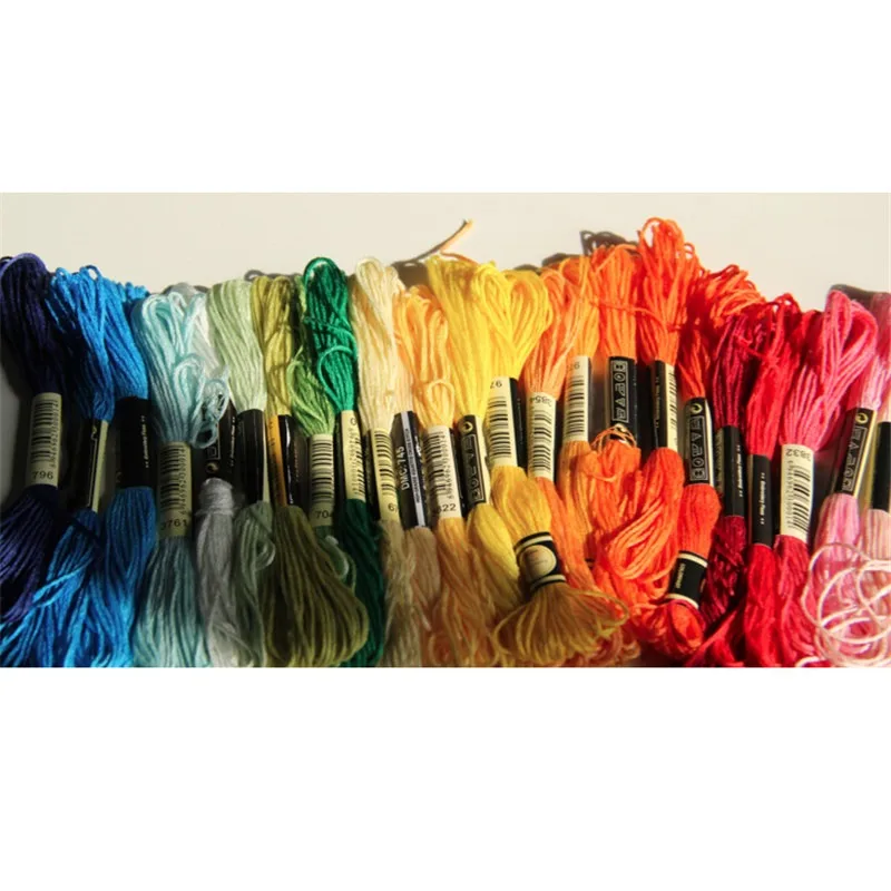 15-200 مرساة عبر غرزة التطريز الموضوع التطريز الموضوع البوليستر خيط القطن التطريز خط الخياطة الحرفية الموضوع