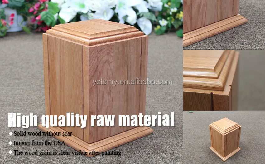 Professional Solid Disposable European Style Wooden Pet Casket Urns Cheap Pet Cremation Body Bag for Ashes Dead