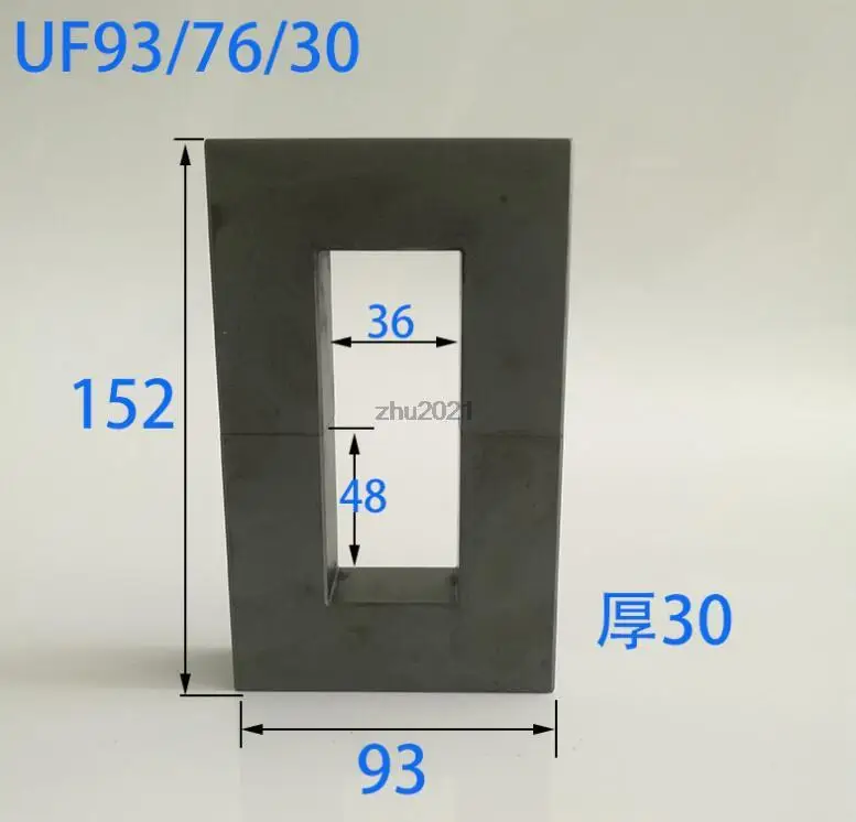 Mnzn Pc40 uu Forma Transformador Ferrite Núcleo rf Choke Ferrite Grânulo Par Uf93 93 76 30