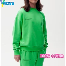 

YICIYA Jogging Sweatshirt Tracksuit 100% Organic Cotton And Pants Two Peice Set Women's Sports Sewing Suit Sweatsuits Sportswear