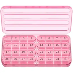 Deluxe Monthly Pill Organizer (Pink)