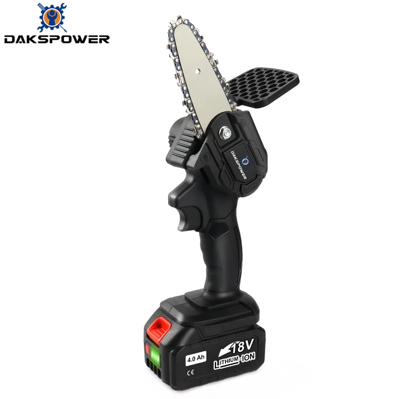 4 Inch 6 Inch Cordless 18V Mini Chain Chainsaw Handheld Pruning Saw Electric Woodworking Garden Cutting Tools For Makita Battery