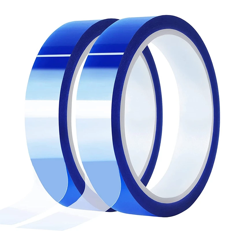 

2 Rolls 20Mmx33m(108Ft) Blue Heat Tape High Temperature Heat Resistant Tape Heat Transfer Tape For Vinyl