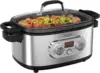 Slow Cooker with Timer, 6.8 Quart Crock Pot, Presets to Sous Vide, Bake, Sauté, Cook Rice& More, Nonstick Dishwasher-Safe Pot, A 1
