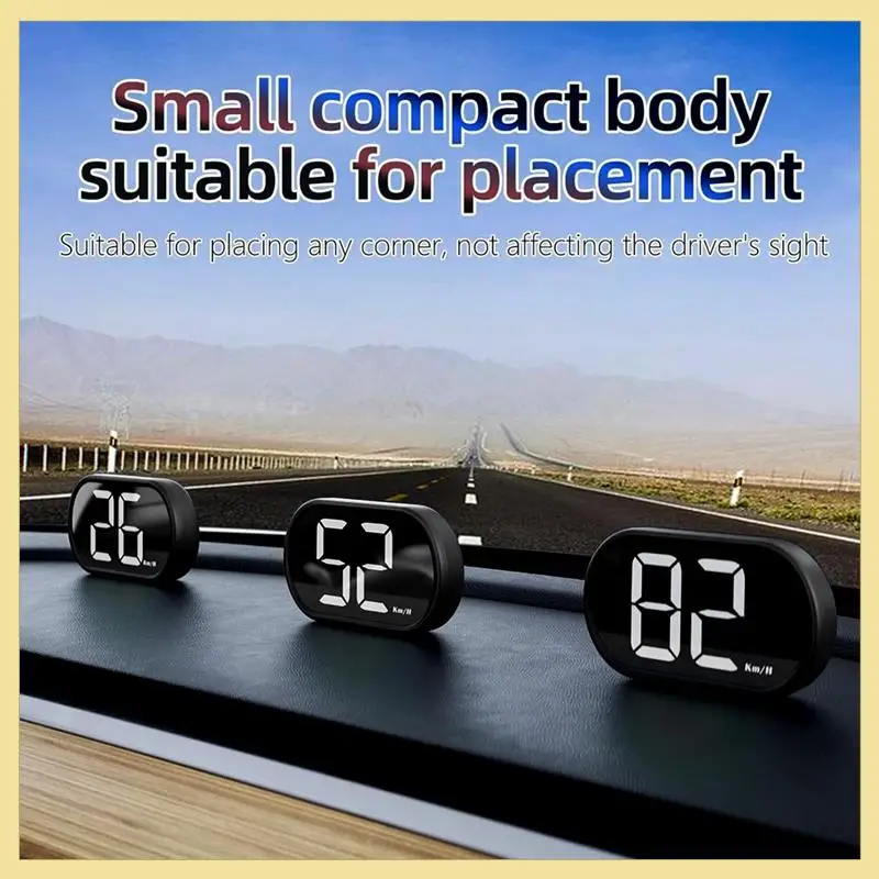 High Quality-Car HUD Head Up Display,X2 GPS Speedometer, Digital Speedometer MPH With LED Large Font, Plug & Play, For All Cars