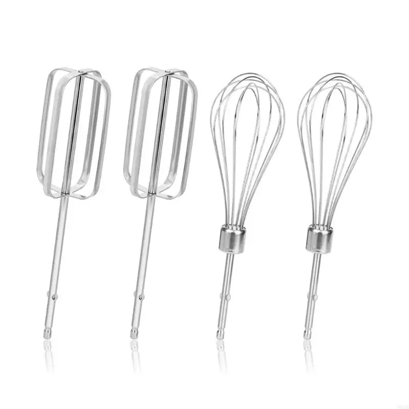 Pack of 4 Stainless Steel Beater Attachments Flour Mixing Whisk for Mixer