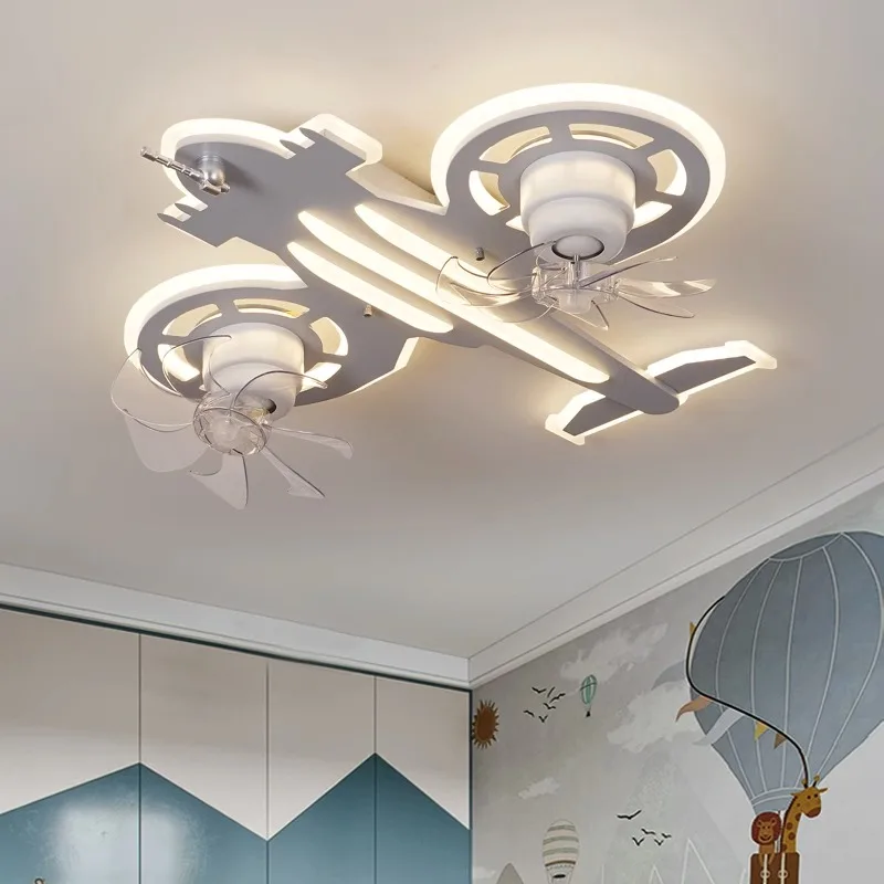 북유럽 침실 천장 선풍기, LED 조명, 제어 전기 팬, 식당 천장 조명, 실내 조명