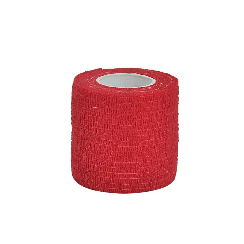 6/12/24/30/48 pcs Red Gauze Medical Bandage Self-adhesive Breathable Elastic Bandages for Sports Fixing Finger Wrist Leg