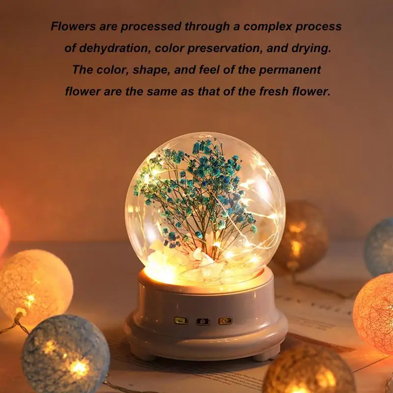 Crystal Ball Wireless Speaker Wishing Bottle Sound Box Ball Light Show Wireless Speaker Speakers Ornament Light Up For Her