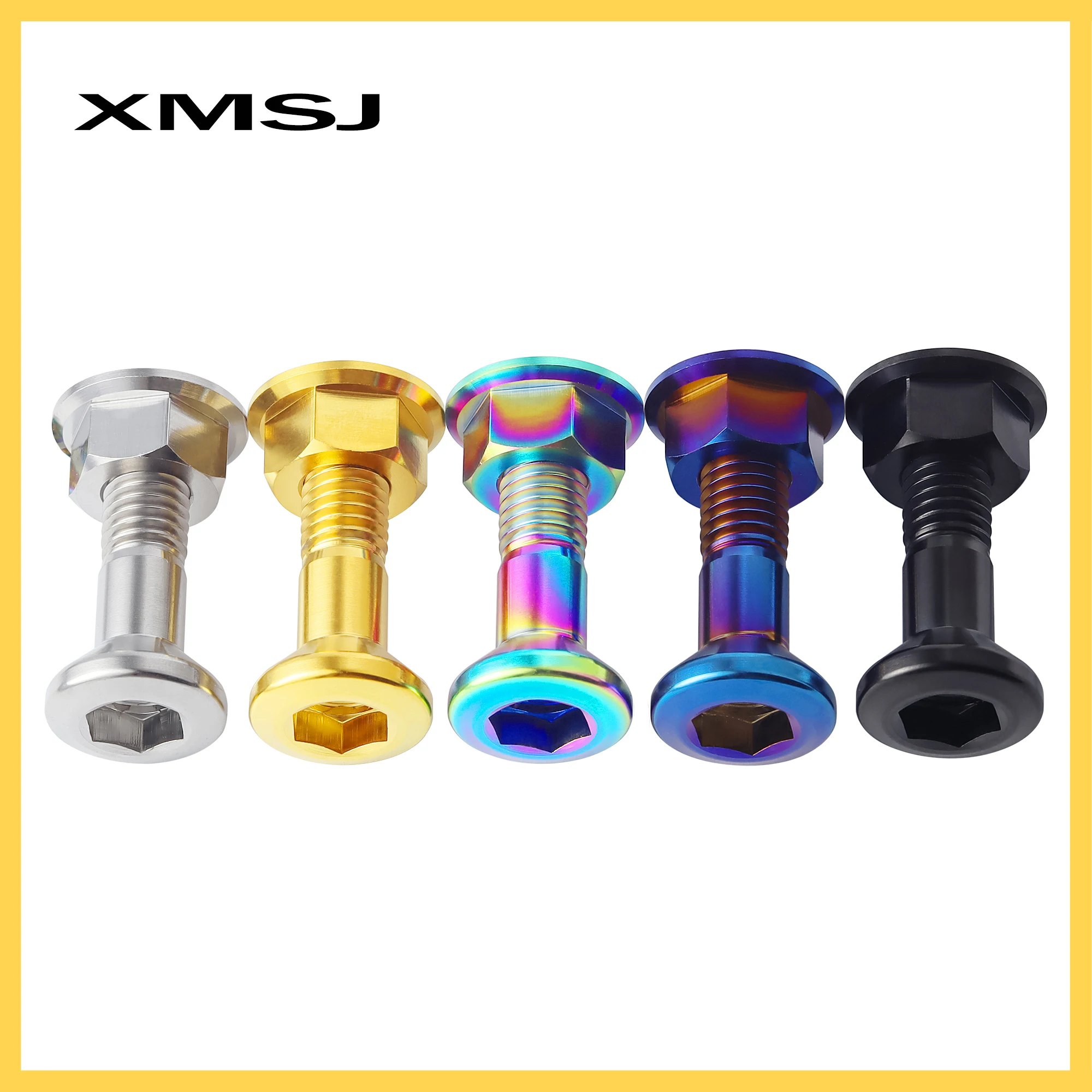 XMSJ Motorcycle Universal M8 Sprocket Bolts Rear Chain Disc Bolts Chainwheel Chain Disk Plate Titanium Screws Nuts