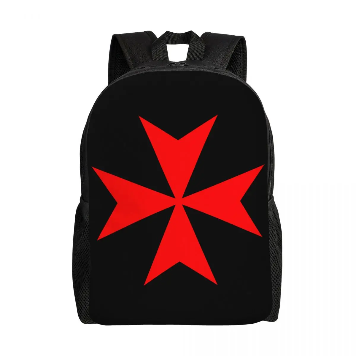 

Malta Knights Cross Laptop Backpack Women Men Fashion Bookbag for School College Student Knights Templar Crusades Bags