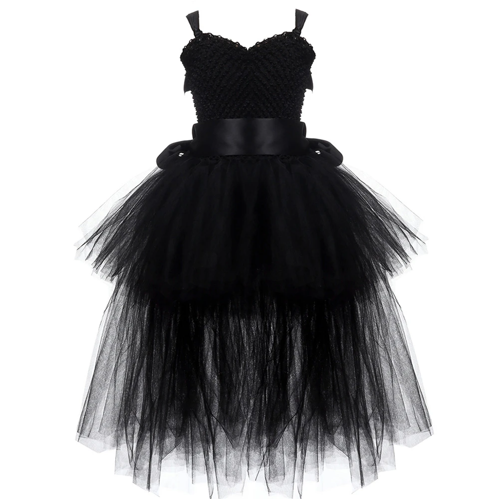 Robe Tutu Noire Col En V Pour Fille De 1 14 Ans, Tenue De Ix