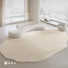 Light Luxury Living Room Decoration Carpet Irregular Shape Rugs for Bedroom Fluffy Soft Marble Plush Rug Thick Anti-slip Floor 3