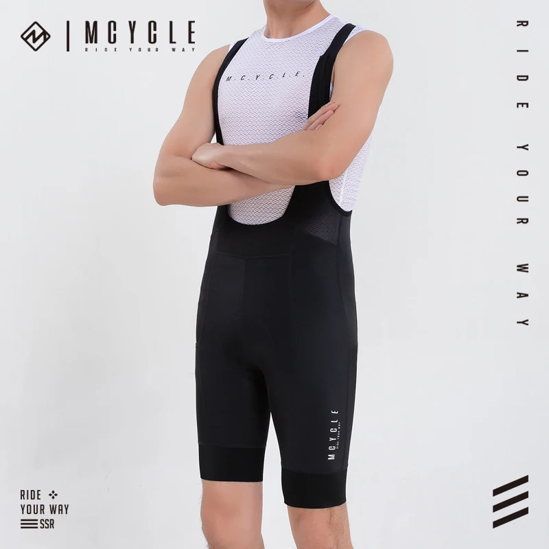 Mcycle Road Bike Bib Shorts Gel Padded Breathable and Seamless Man Sport Cycling Bib Short