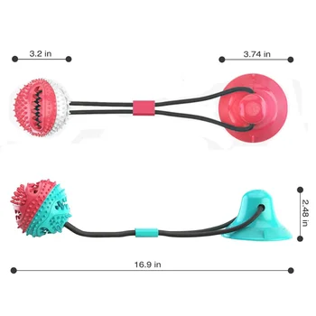 ⁦Silicone Suction-Cup Treat Ball for Dogs⁩ - الصورة ⁦5⁩