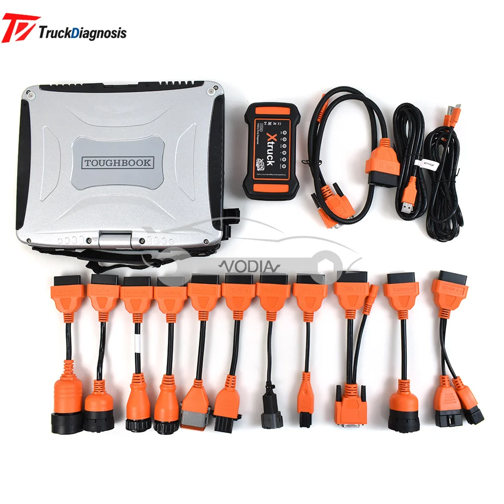 

New Product Xtruck Y009 HDD Heavy truck Auto RepairTruck Excavator Instrument Diagnostic Tools With CF19 Laptop