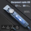 Professional Electric Hair Clipper Men Cordless Hair Trimmer Rechargeable LED Display IPX7 Adjustable Speed Hair Cutting Machine 6