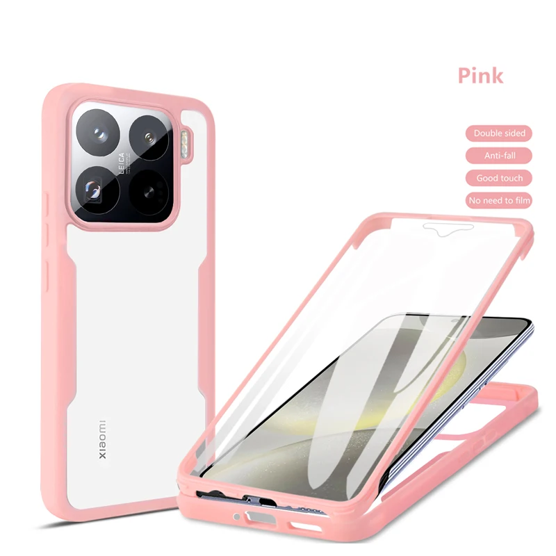 Ultimate 360° Full-Cover Armor Shockproof Case with Soft Bumper and Clear PET Screen Protector