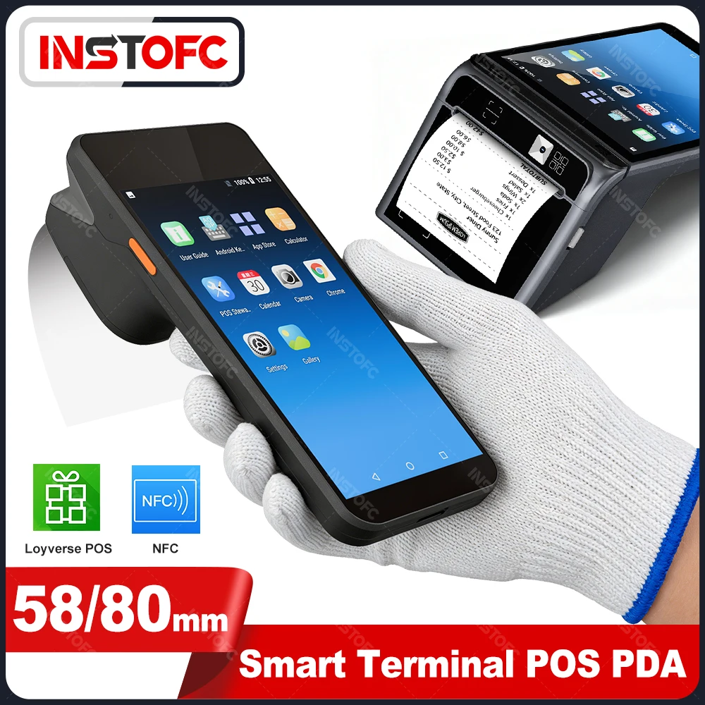 3G32G POS PDA 단말기, 58/80mm 영수증 프린터 지원, NFC, 와이파..
