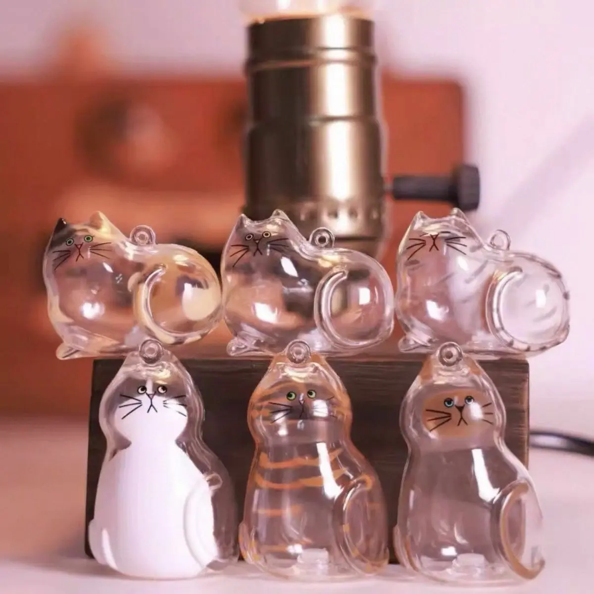 Pet Hair Storage Box Keychain Transparent Keepsake DIY Cat Fur Container Bag Hanging Souvenir Gifts for Cat Lovers Memorial Use