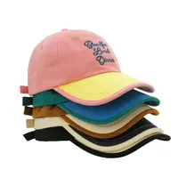 Customized Logo Contrast Color Embroidered Baseball Hat Snapback Caps with Name Customized Hats Korean Style Couple Hat 2