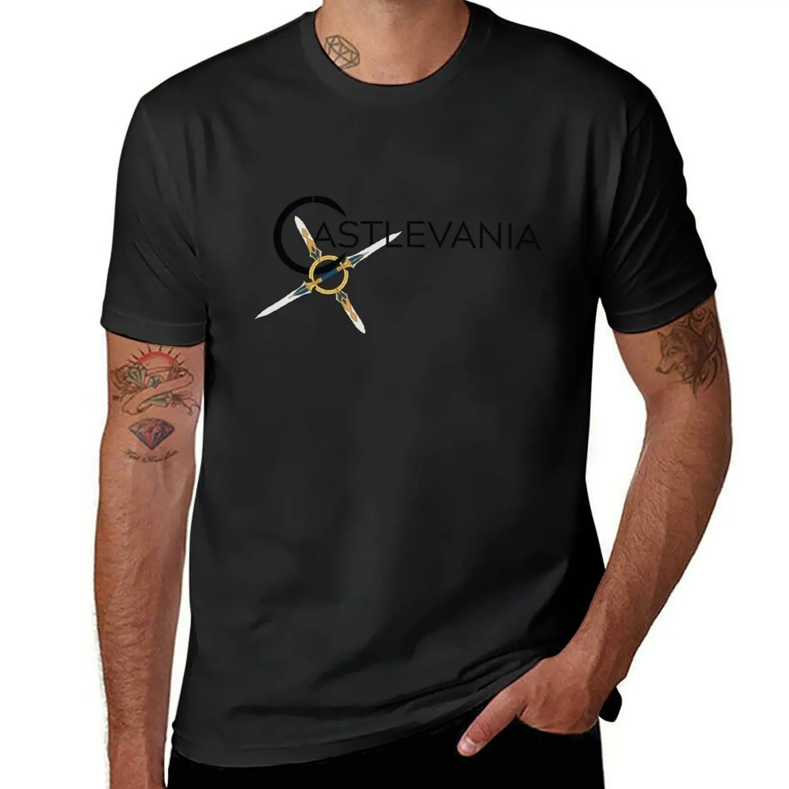 

Castlevania Vampire's cross T-Shirt blacks customs customs design your own t shirts for men cotton