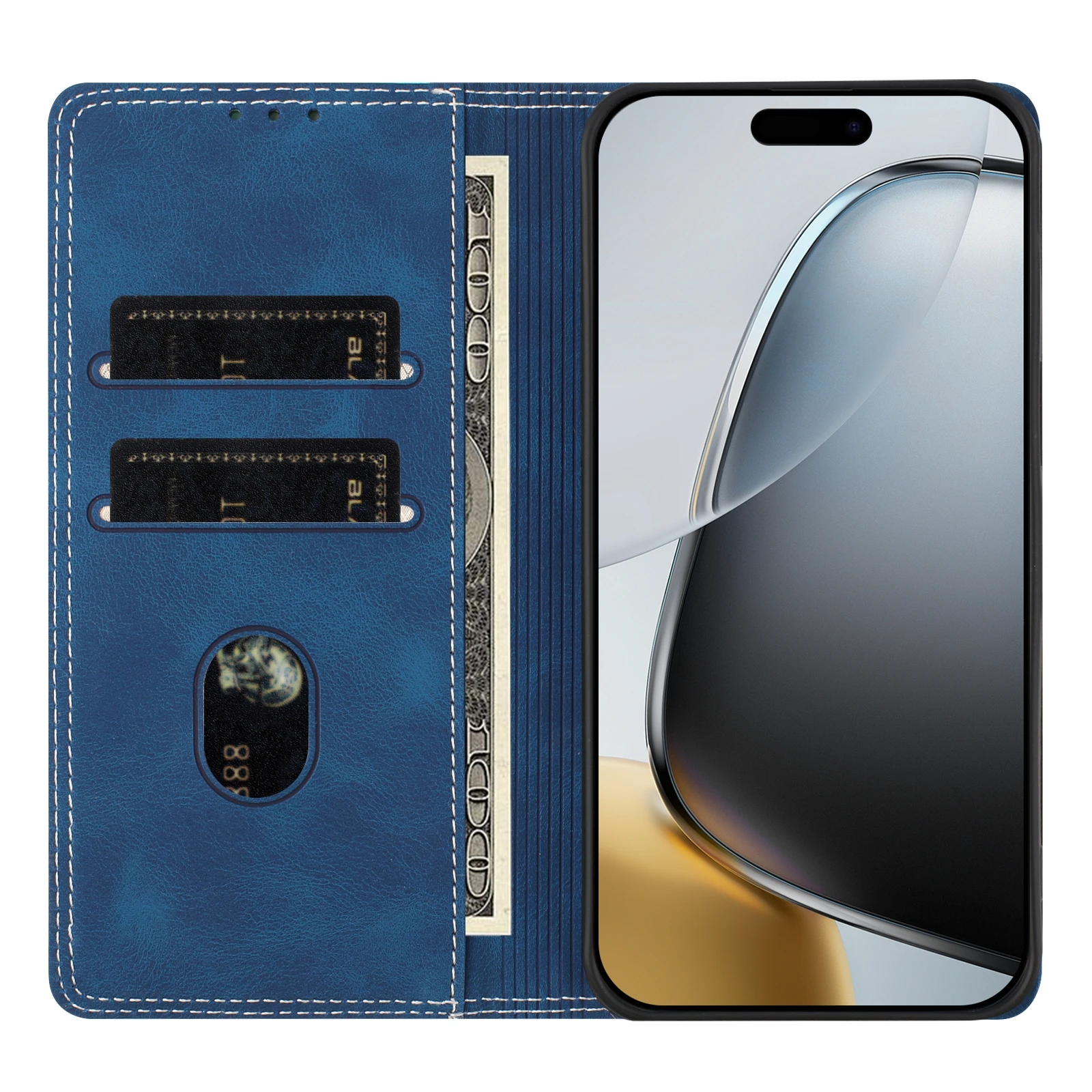 Luxury RFID Blocking Wallet Phone Case - Premium Strap Book Cover and Protective Bag