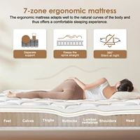 Daccormax 90*200 см одинарный матрас, карманная пружина, многозонная поддержка позвоночника, бесшумная и защита от помех — изображение 2