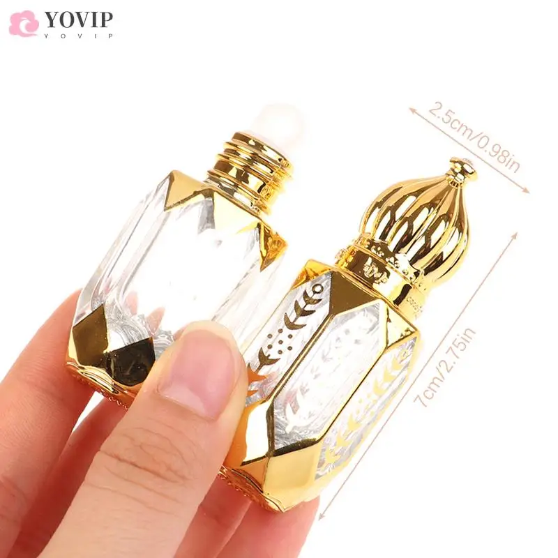 휴대용 유리 롤 병 미니 에센셜 오일 용기 혼합 향수병 빈 에센셜 오일 병, 6ml