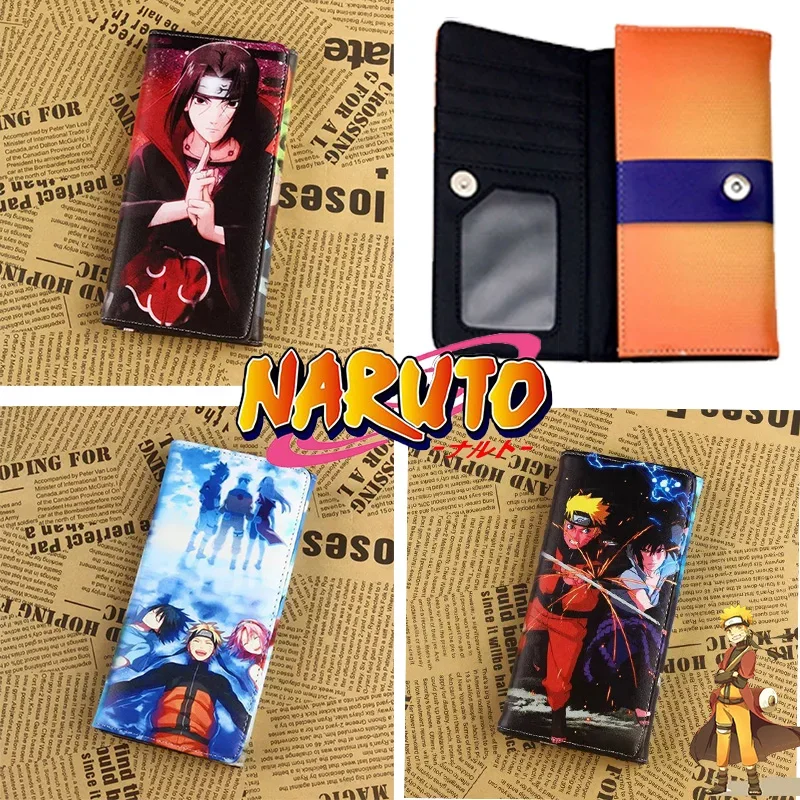 Hatake Kakashi Uchiha Itachi Cuero Pu Tarjeta Casual Monedero De