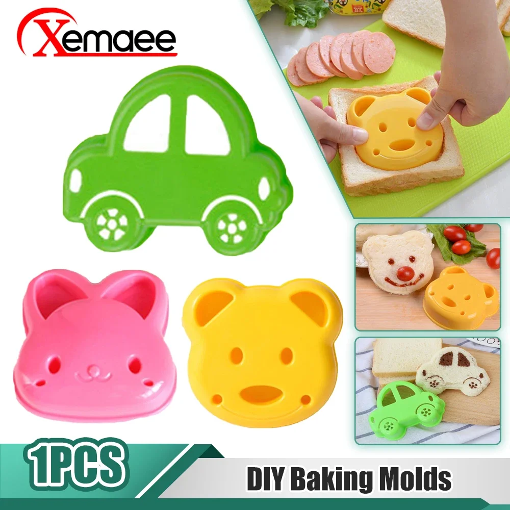 

New Kitchen Breakfast Bear Sandwich Mold Bread Biscuit Embosser Cake Tool DIY Making Mold Household Kitchen Making Accessories