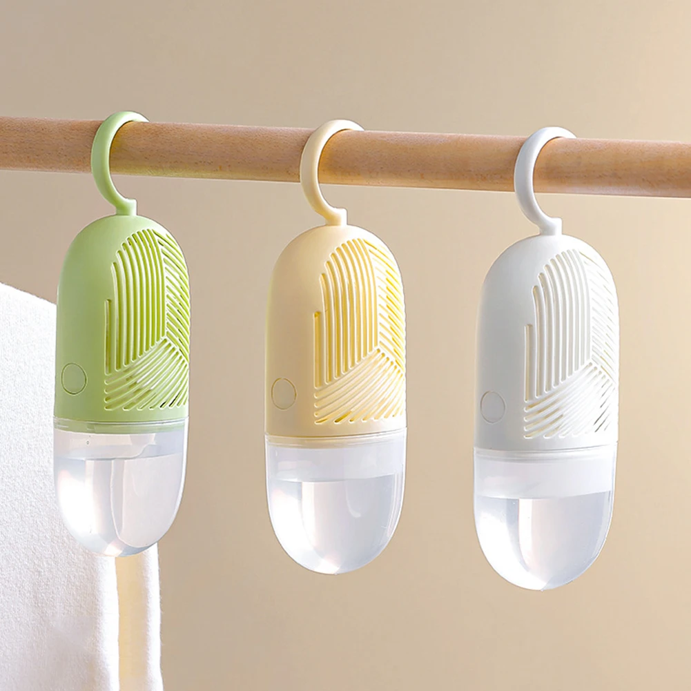Clothes Dehumidification Box Moisture-proof Hanging Desiccant Bag with Water Collector&Hook for Wardrobe Closet Cabinet
