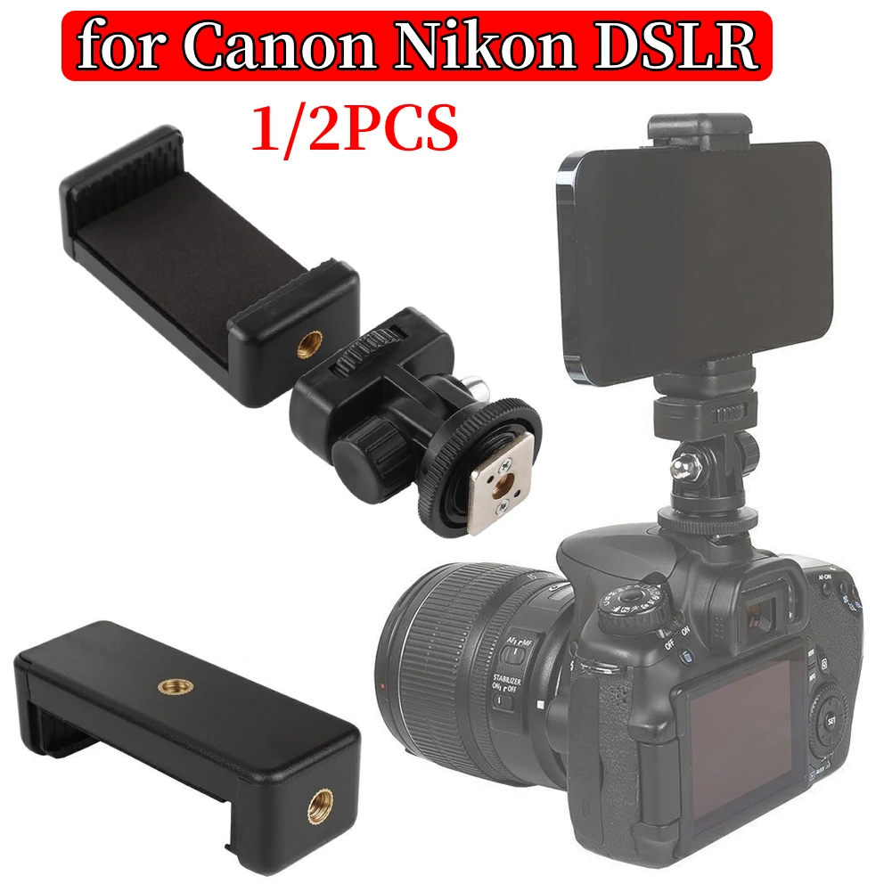 Monitor Mount Adapter Phone Holder 360&deg; Rotation For Camera